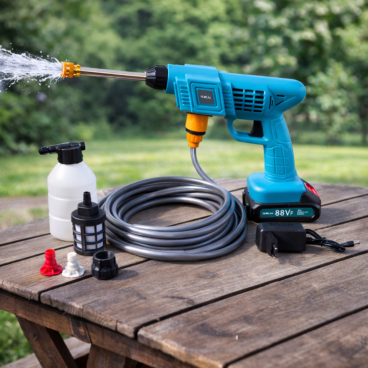 88VF Cordless High Pressure Washer Gun with Foam Sprayer - 1 Set - Happy Price - Image 2