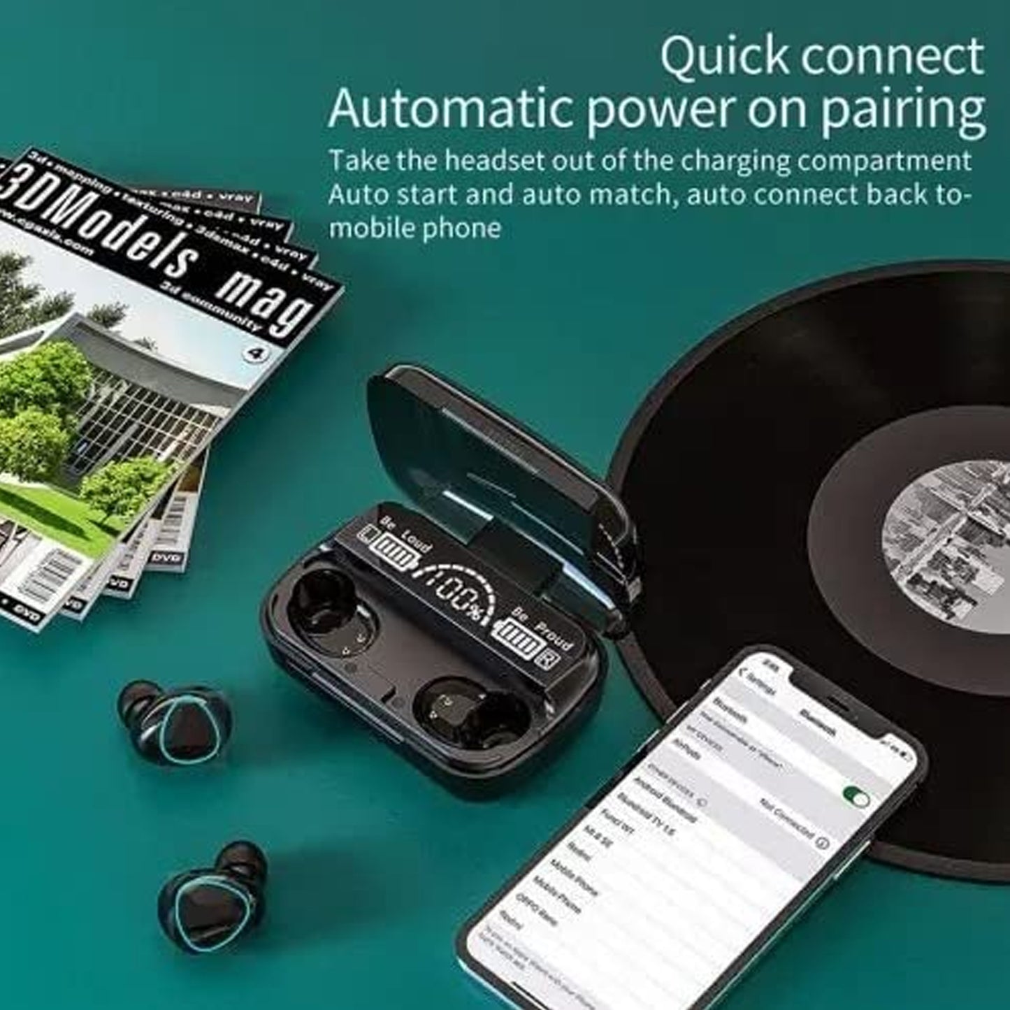 Newest Wireless In Ear Earbuds Bluetooth 5.0 Headphones Mini Stereo Earbuds Sport Headset Bass Sound Built-in Micphone - Happy Price - Image 3