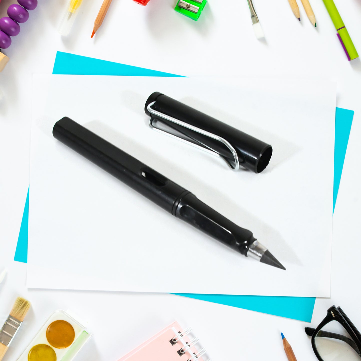 2in1 Everlasting Pencil Replaceable Head With Eraser Inkless Pencils Eternal Infinite Pencil Portable Everlasting Pencil Reusable Erasable Magic Pencils For Kids Painting Stationary - Happy Price - Image 5