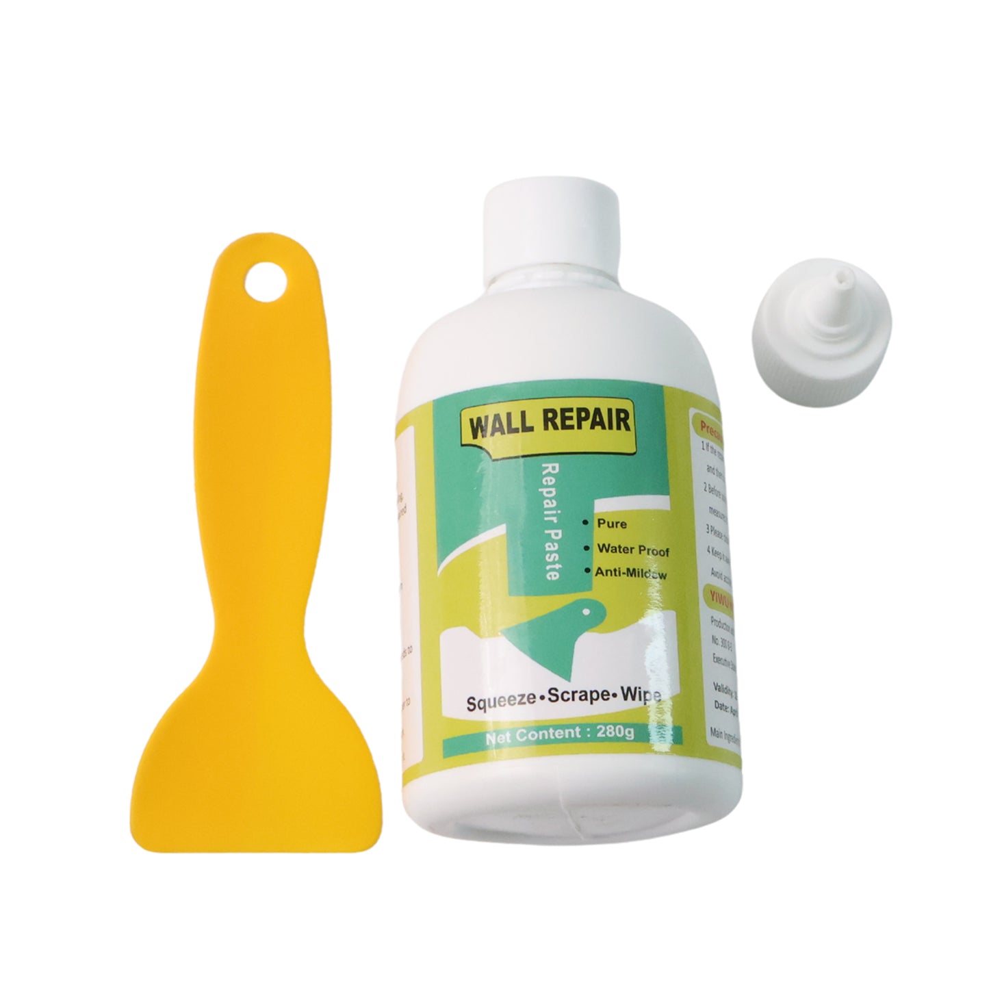 Wall Repair Cream with Scraper - 280g Tube for Cracks & Holes - Happy Price - Image 2