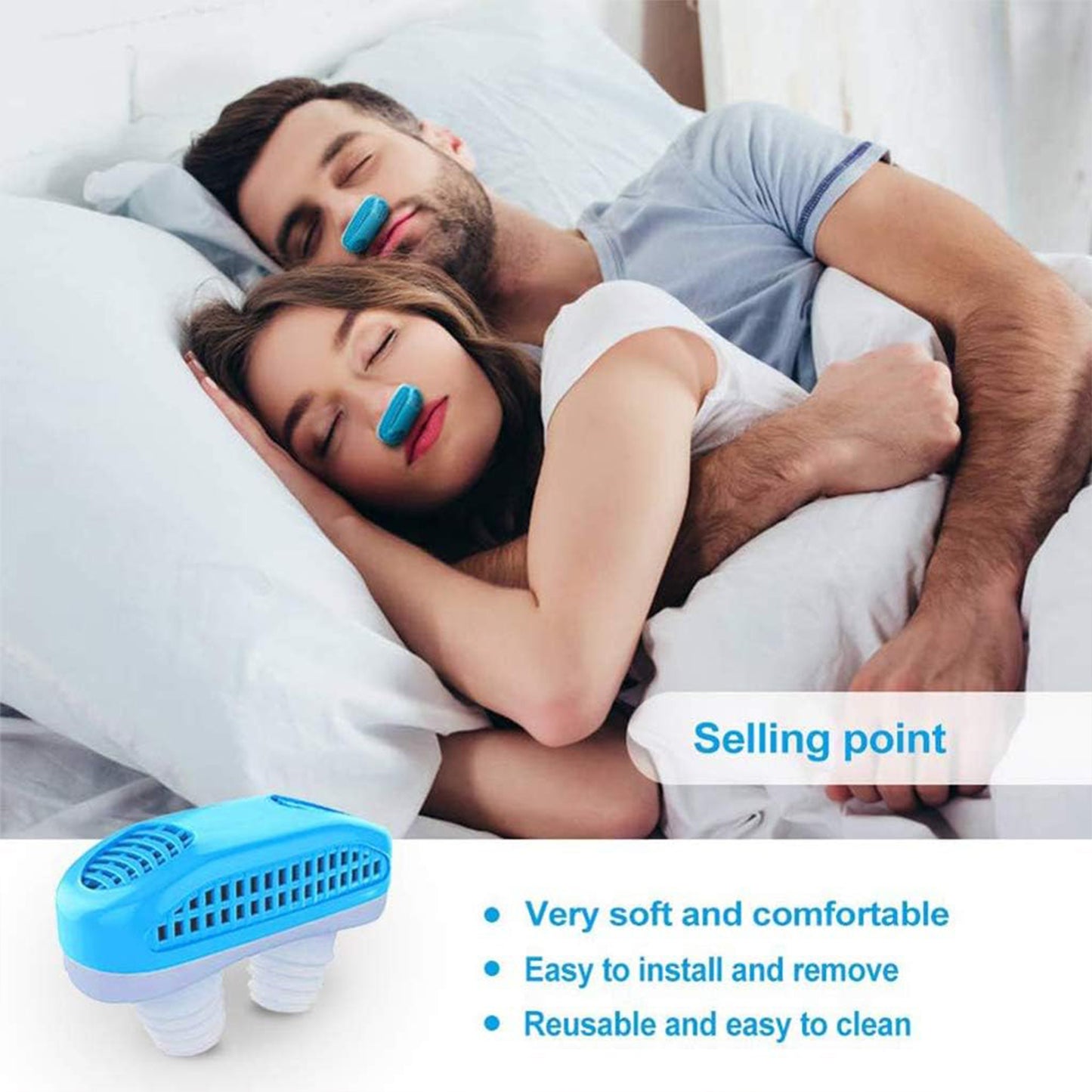 2 In 1 Anti Snoring And Air Purifier Nose Clip Anti Snoring Device (1 Pc With Plastic Case) - Happy Price - Image 5