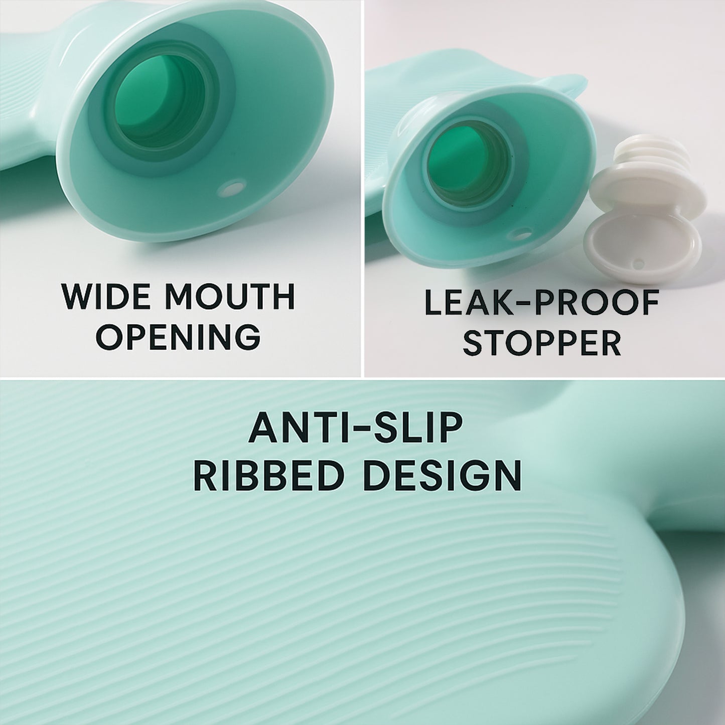 Compact Rubber Hot Water Bag 19x13 cm for Pain Relief - 1 Pc - Happy Price - Image 4