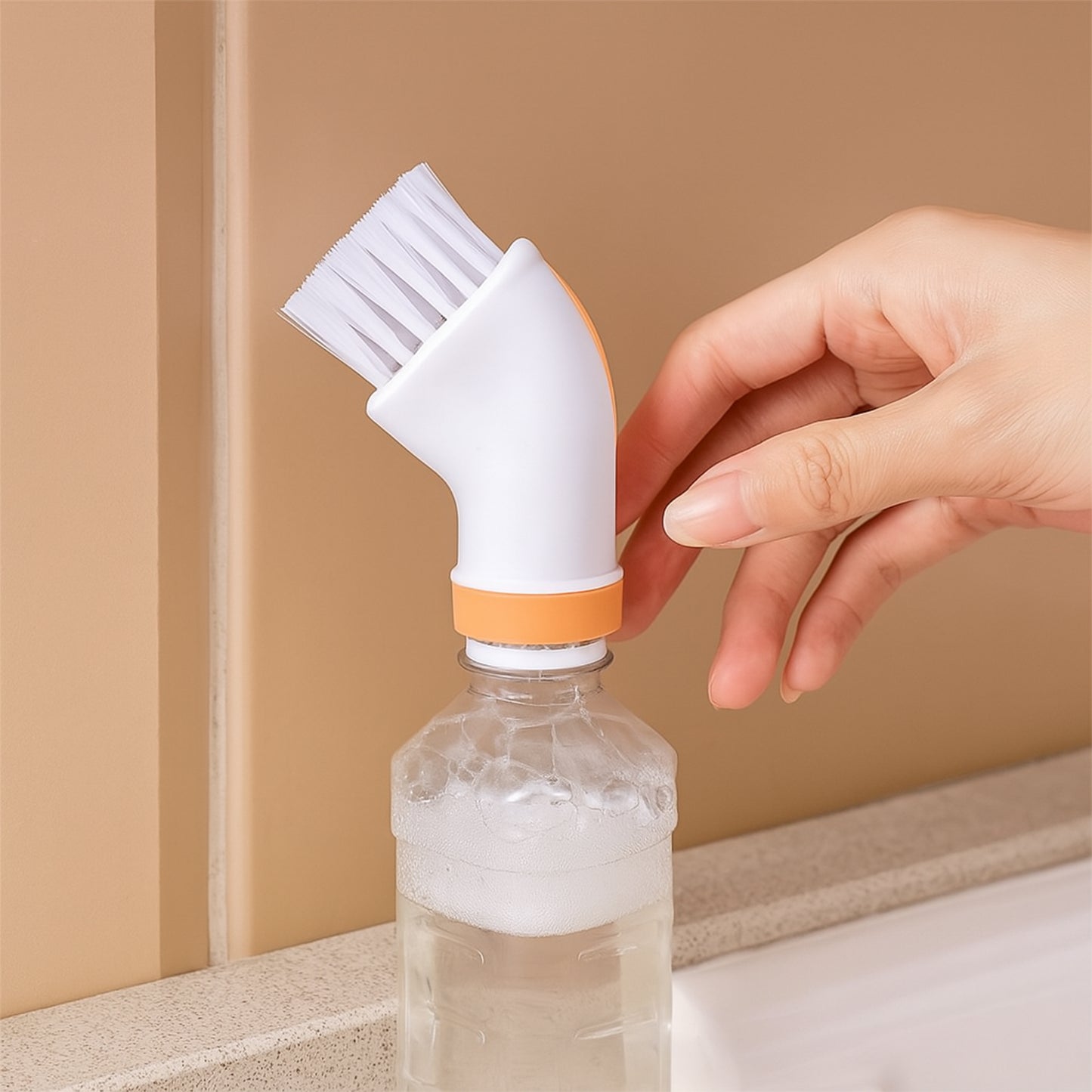 Multipurpose Bottle-attachable Cleaning Brush For Kitchen And Bathroom (1 Pc) - Happy Price - Image 4