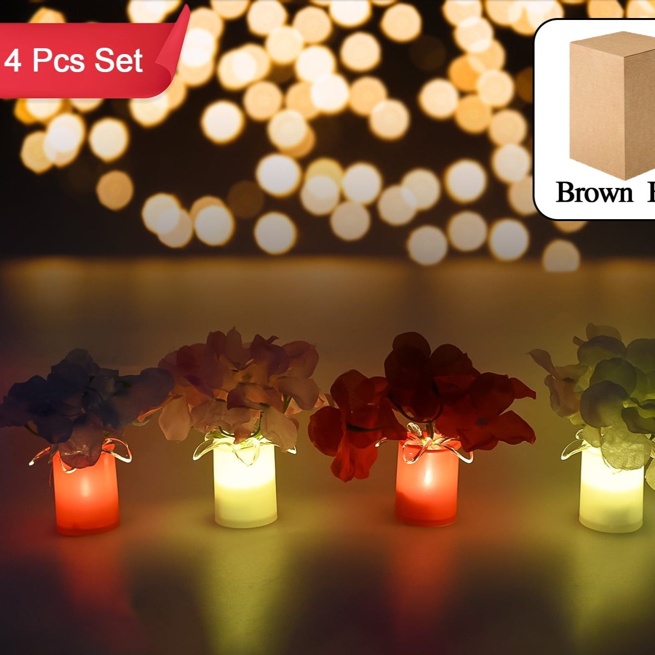 4 Pcs LED Mood Light Set for Bedroom Interior Decoration - Happy Price - Image 1