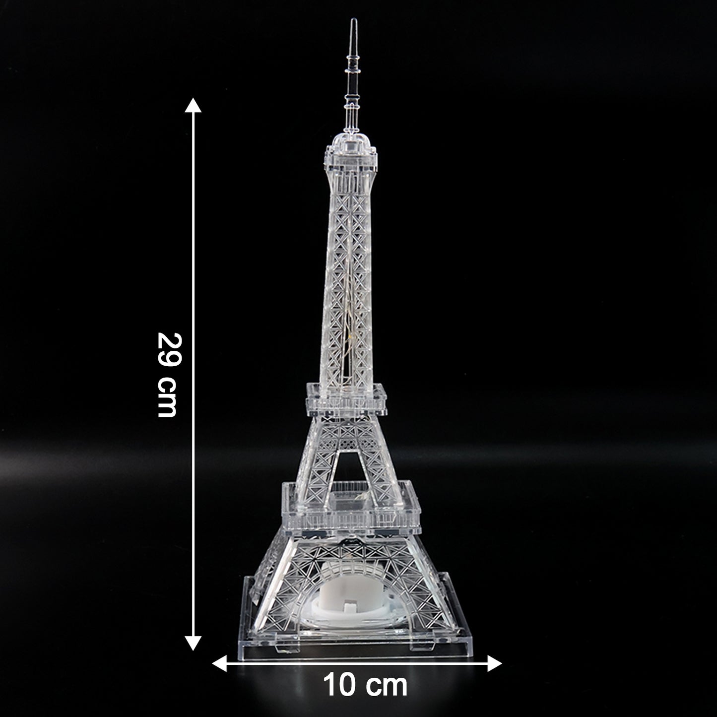 Eiffel Tower LED Night Light - Crystal Effect Multicolor Decorative Lamp (1 Pc) - Happy Price - Image 4