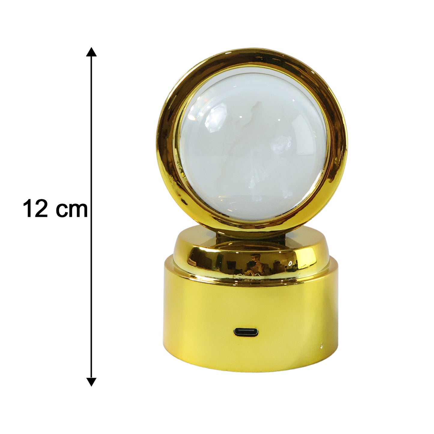 3D Crystal Ball Lamp with Goddess Figure - USB Powered Warm LED Night Light (1 Pc) - Great Price - Image 5