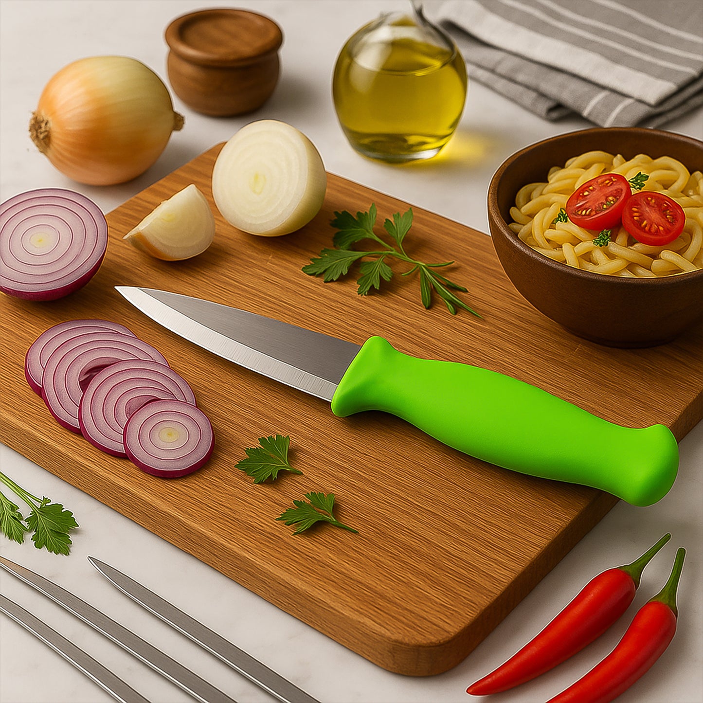 Premium Multipurpose Stainless Steel Kitchen Knife (1 Pc) - Happy Price - Image 3