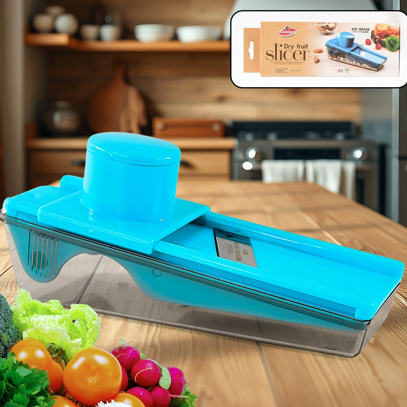 2-in-1 Multipurpose Vegetable Dry Fruit Slicer (1 Pc) - Happy Price - Image 1