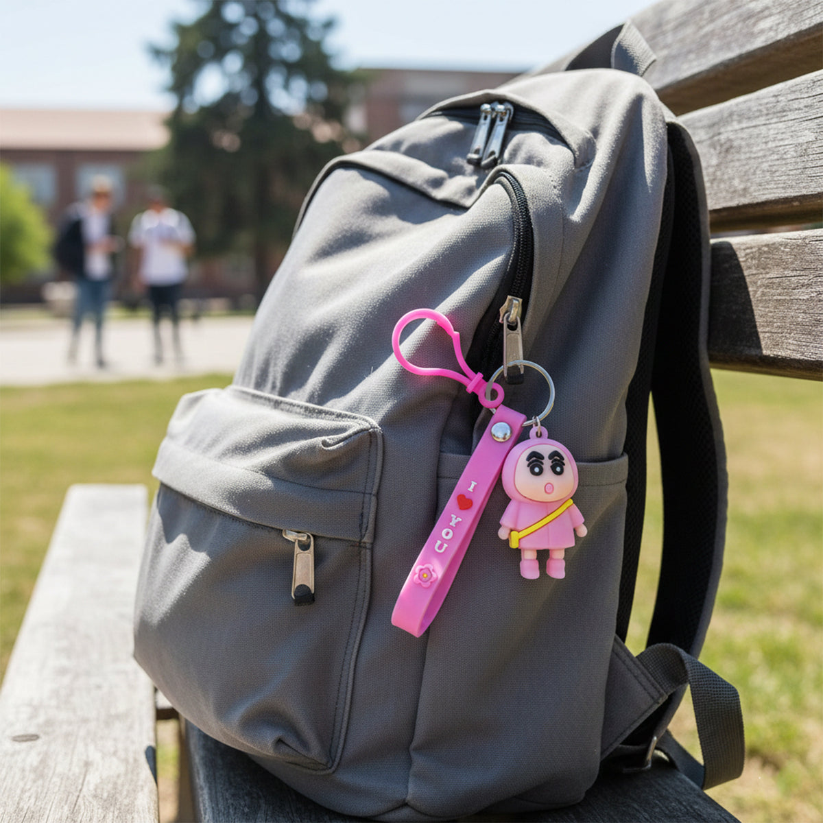 Cute Cartoon Doll Keychain with Pink Strap - 1 Pc - Happy Price - Image 6