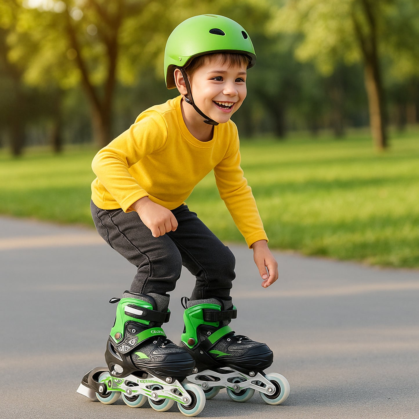 Adjustable Inline Skates for Kids & Adults - Large Size, PU Wheels, Aluminum Frame - Great Price - Image 4