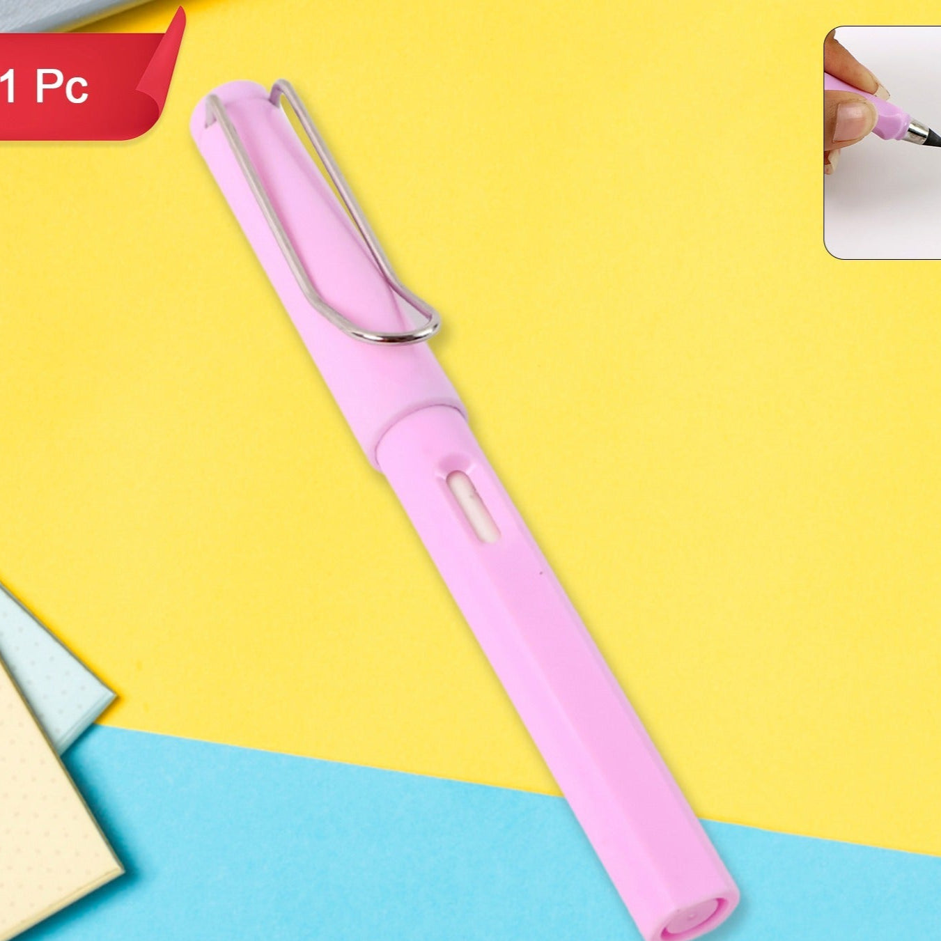 Pink 2-in-1 Everlasting Magic Pencil With Replaceable Eraser Inkless Reusable Portable - Happy Price - Image 1