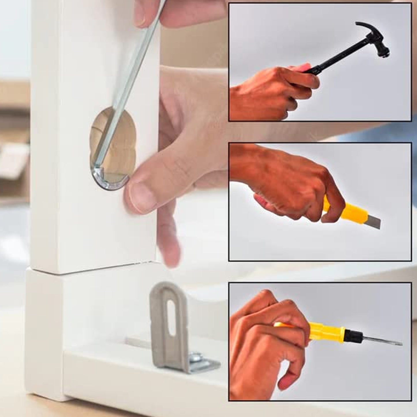 Compact Home Repair Tool Set with Hammer, Screwdriver & Cutter - 1 Set - Great Price - Image 2