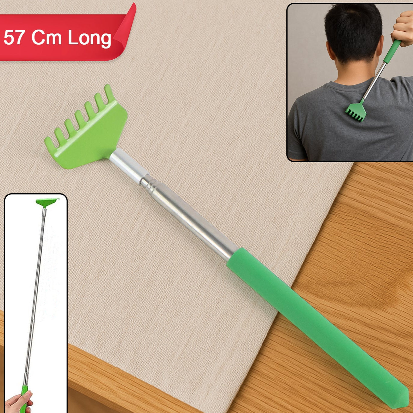 Khujli Stick 57 Cm Long Telescopic Back Scratcher (1 Pc) - Happy Price - Image 1