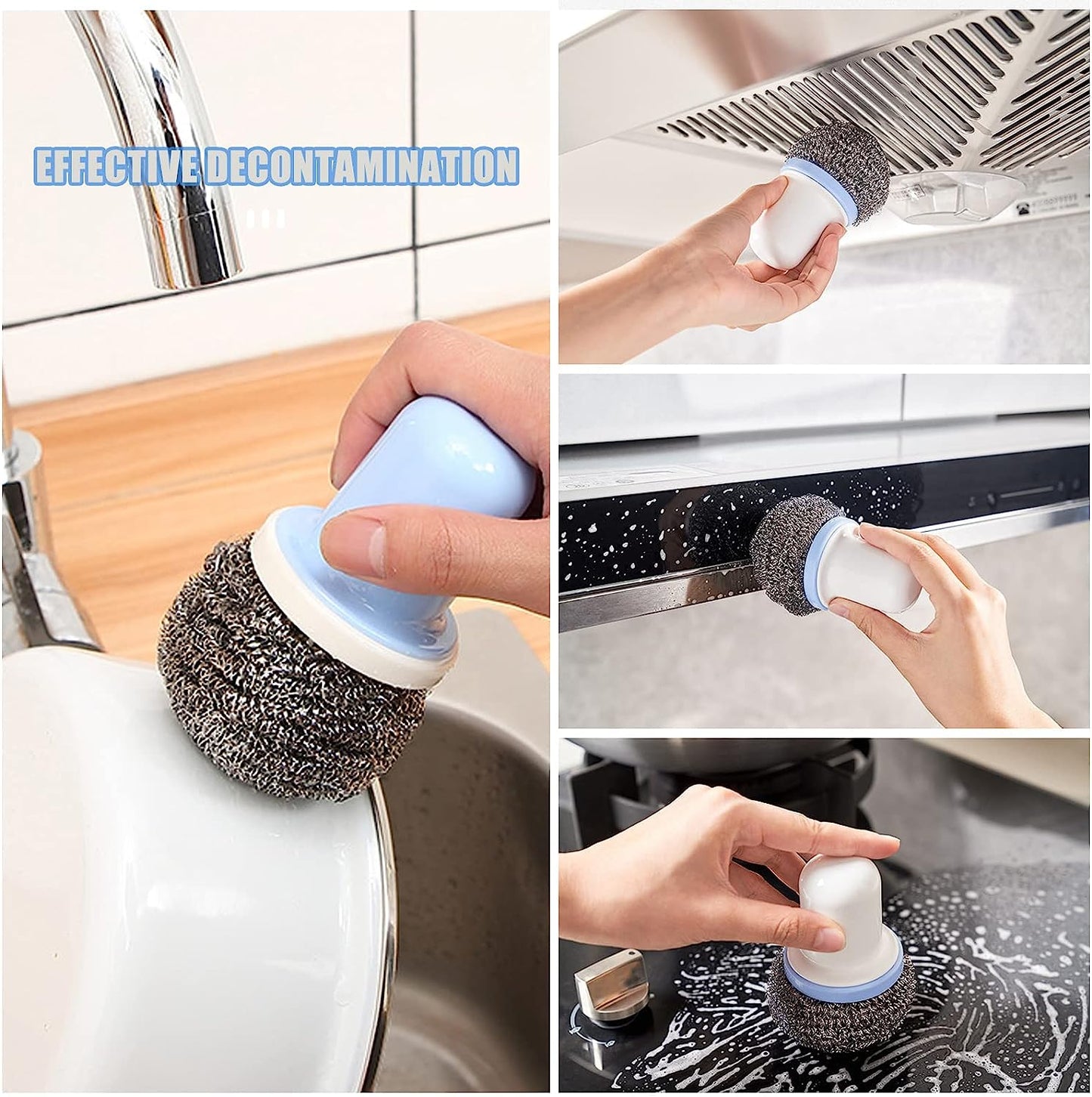 Palm Grip Kitchen Cleaning Brush for Utensils & Surfaces - Happy Price - Image 4