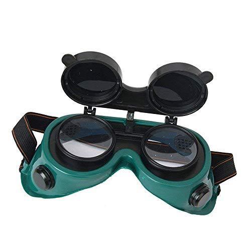 Dark Green Large Welding Goggles with Flip-Up Front - Happy Price - Image 1