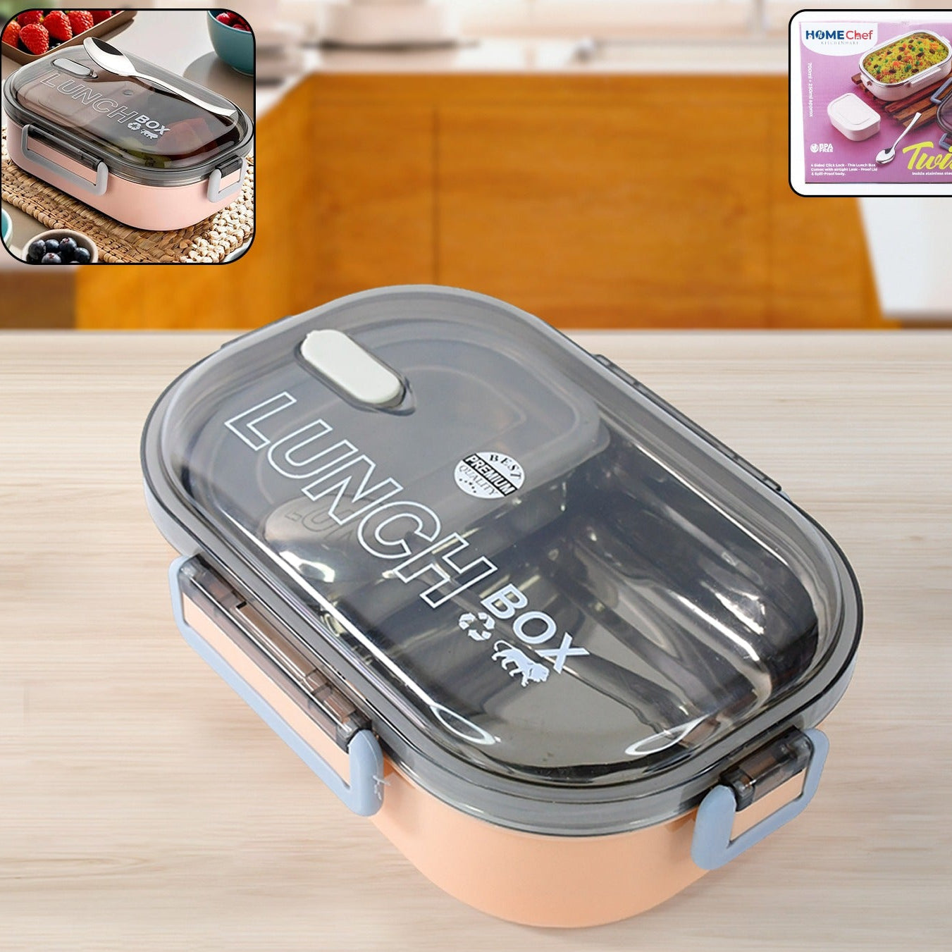Home Chef Premium Leak-proof Lunch Box - Happy Price - Image 1