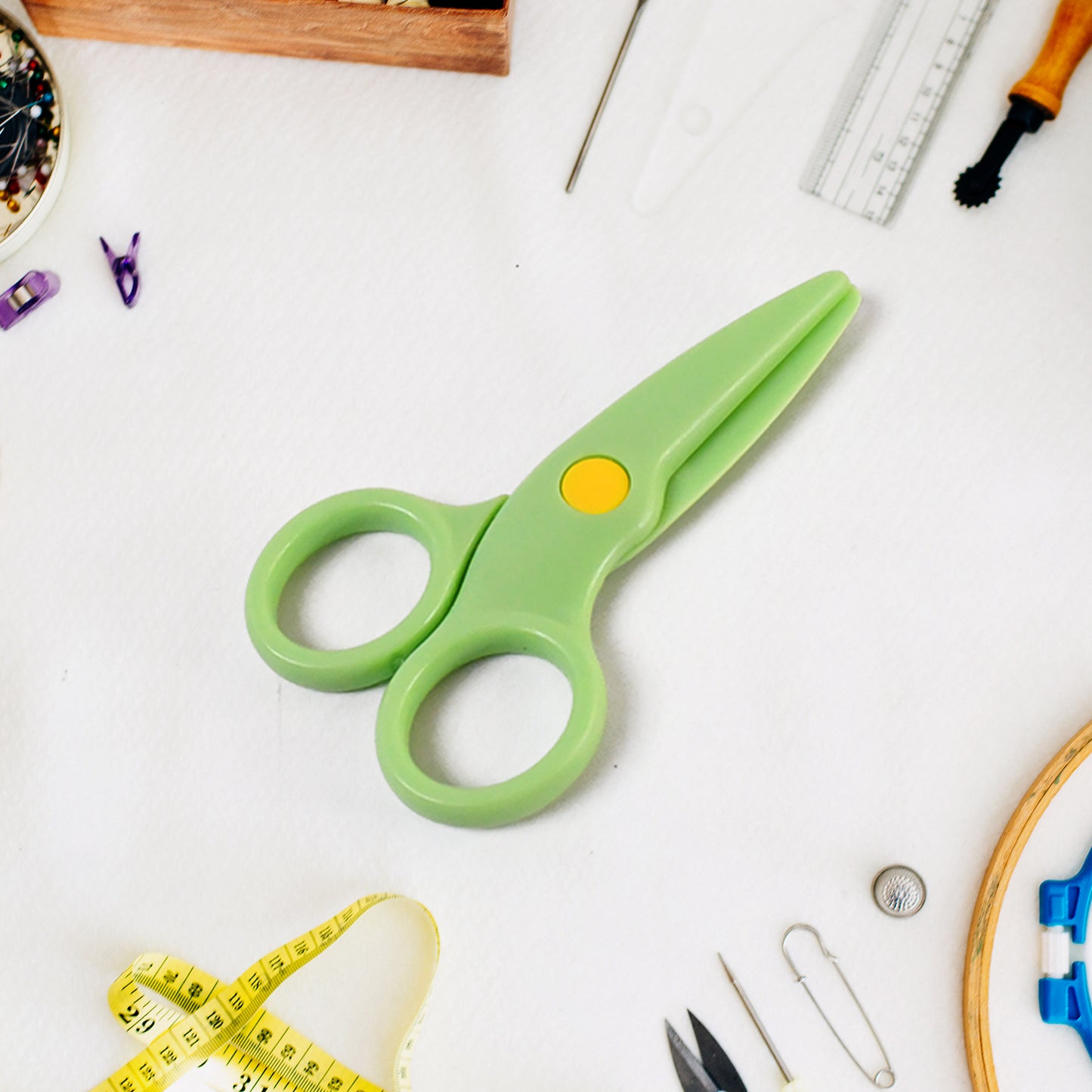 Plastic Safety Scissor Pre-school Training Scissors (1 Pc) - Happy Price - Image 3