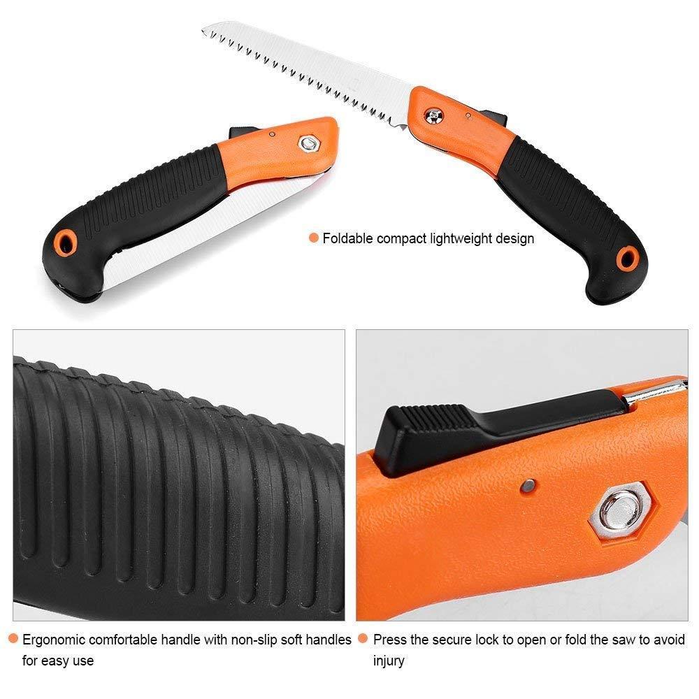 180mm Folding Hand Saw for Pruning, Camping & Wood Cutting - Happy Price - Image 3