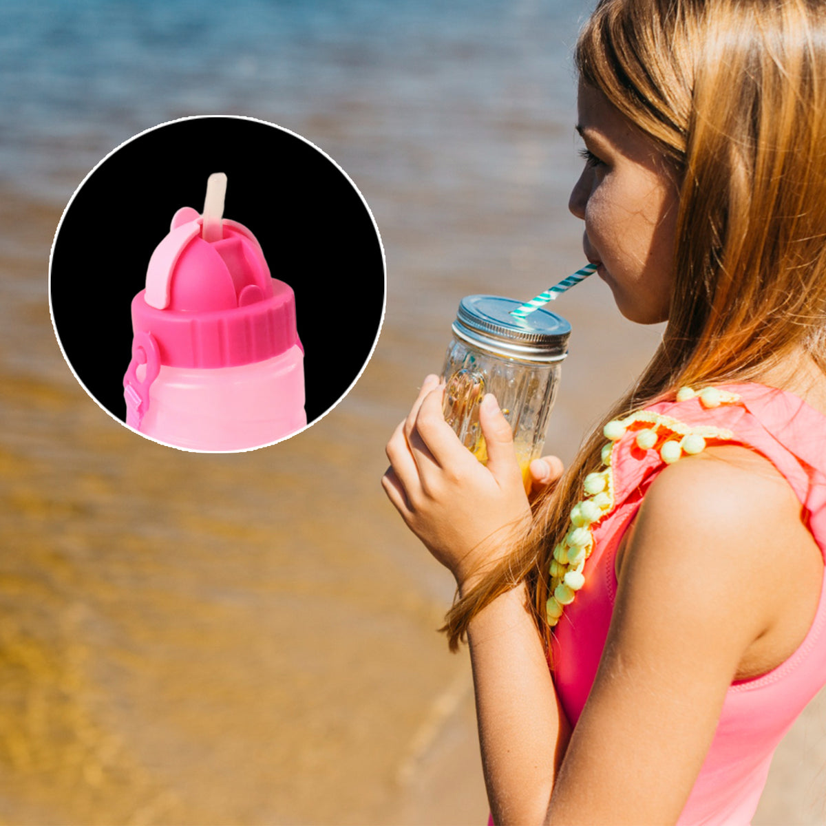 Cartoon Printed Water Bottle 550ml (1 Pc) - Happy Price - Image 4