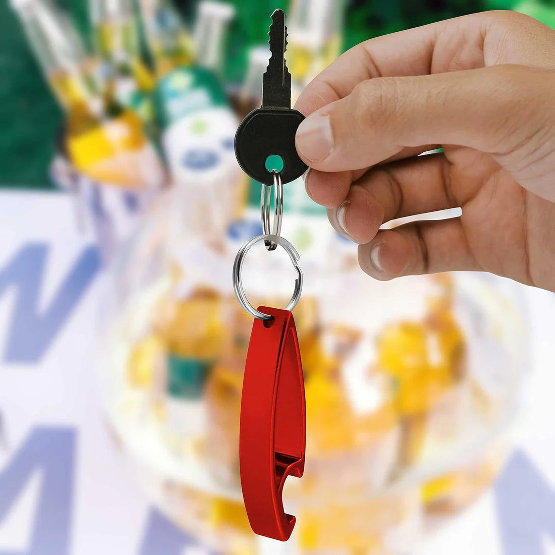 2 In 1 Compact Metal Bottle Opener With Keyring (1 Pc) - Happy Price - Image 5