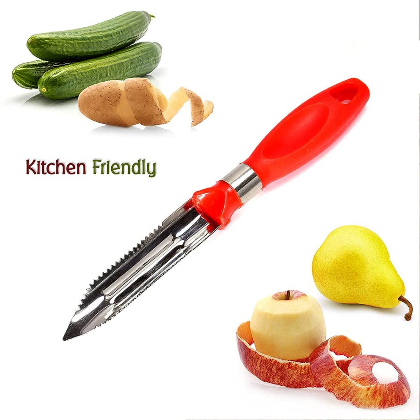 Multipurpose 2-in-1 Stainless Steel Knife Peeler (1 Pc) - Happy Price - Image 3