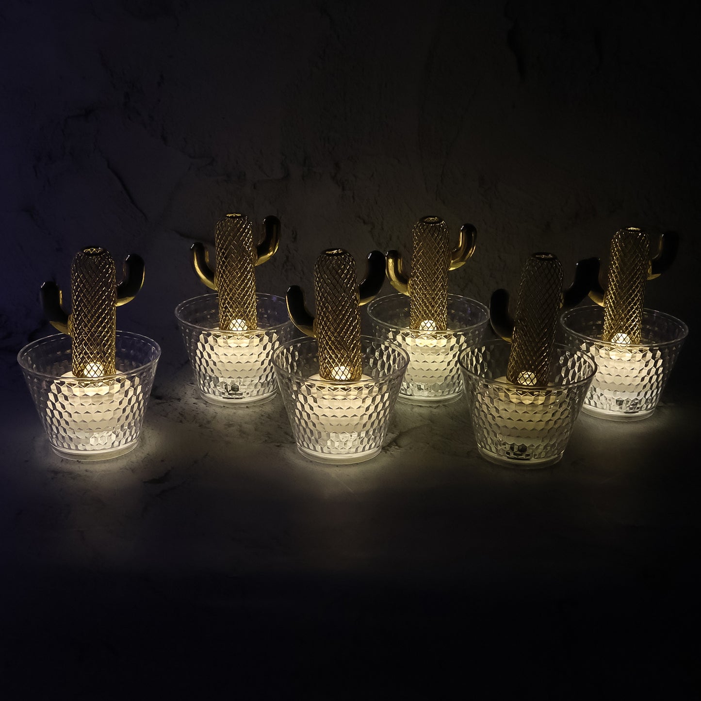 LED Flameless Cactus Candles - 6 Pcs Set, Warm White Glow - Happy Price - Image 5