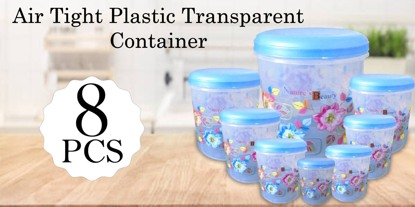 Air Tight Plastic Transparent Container Set (10000ml 7000ml 5000ml 3000ml 2000ml 1000ml 750ml 500ml) - Happy Price - Image 2