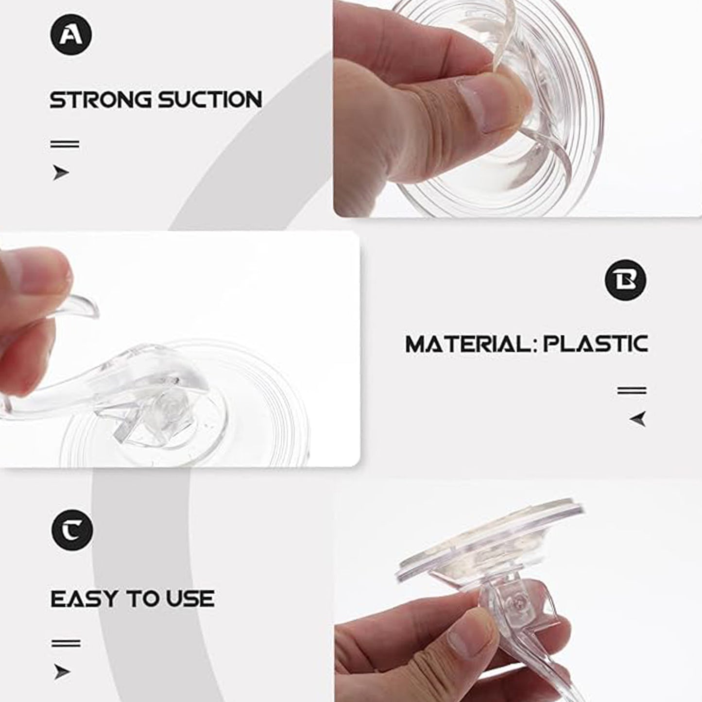 Plastic Suction Cup Hook (1 Pc) - Happy Price - Image 3