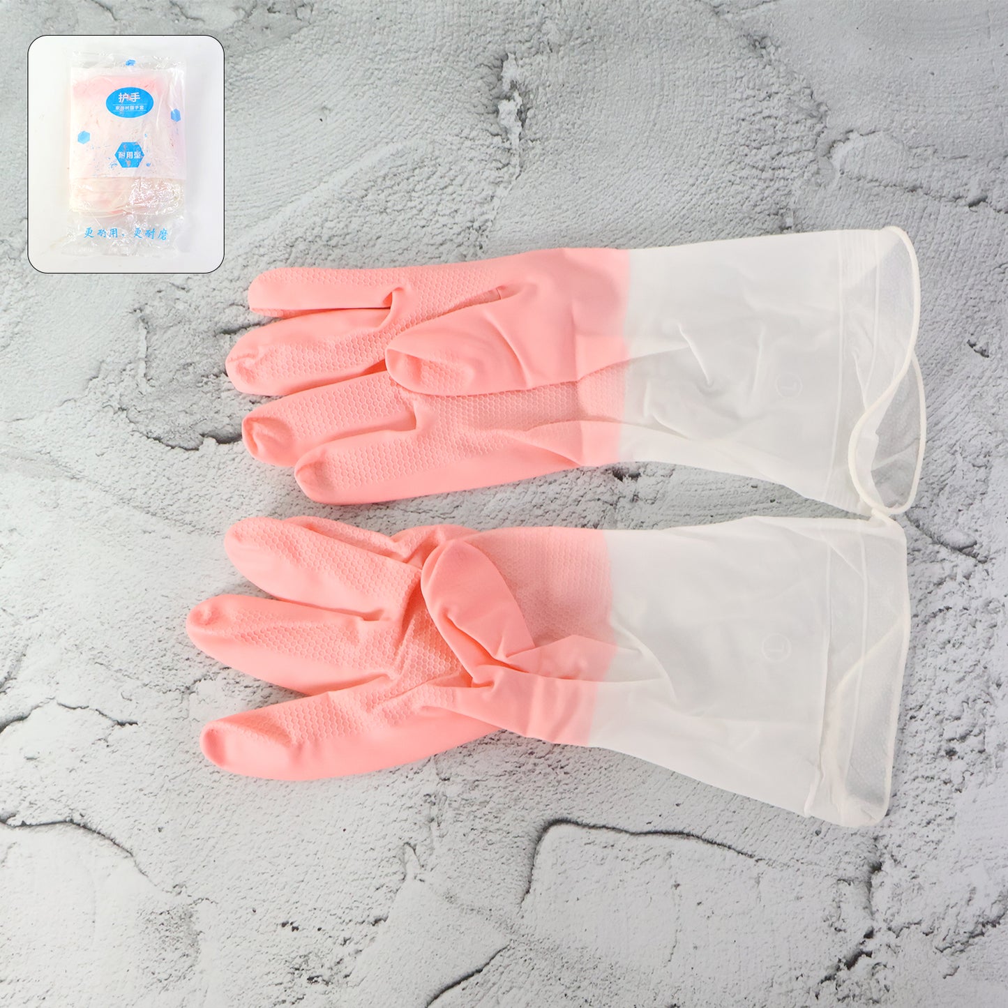 Large Size Reusable Household Cleaning Gloves - 1 Pair - Happy Price - Image 3
