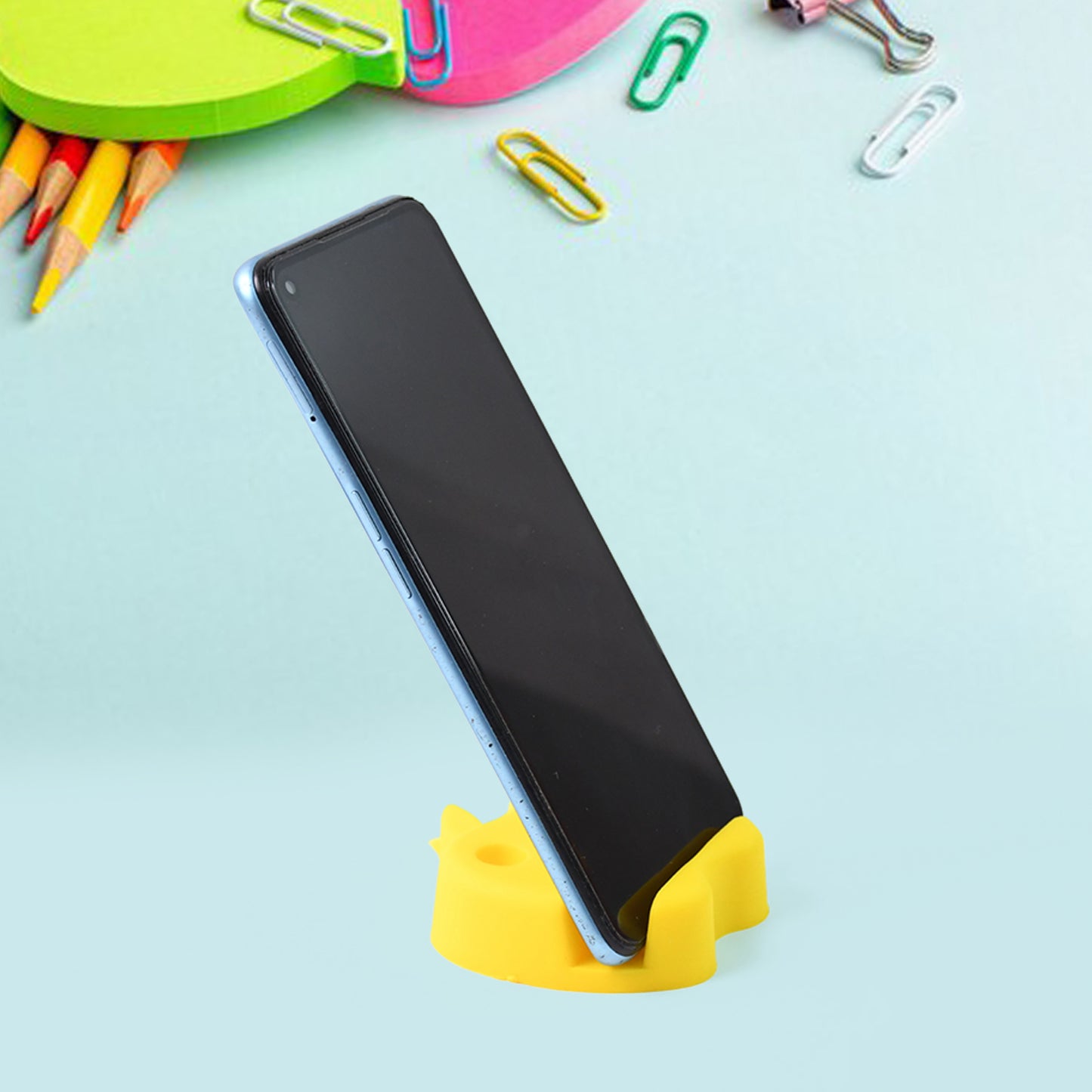 Apple Shape Mobile Stand with Pen Holder - 1 Pc, Assorted Colors - Happy Price - Image 4