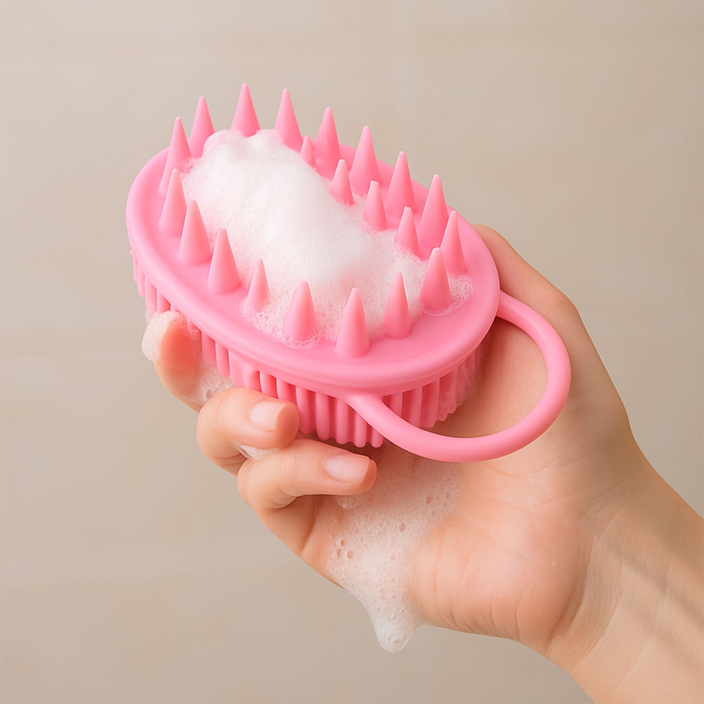 2-in-1 Silicone Soft Bristle Bath Brush - Happy Price - Image 5