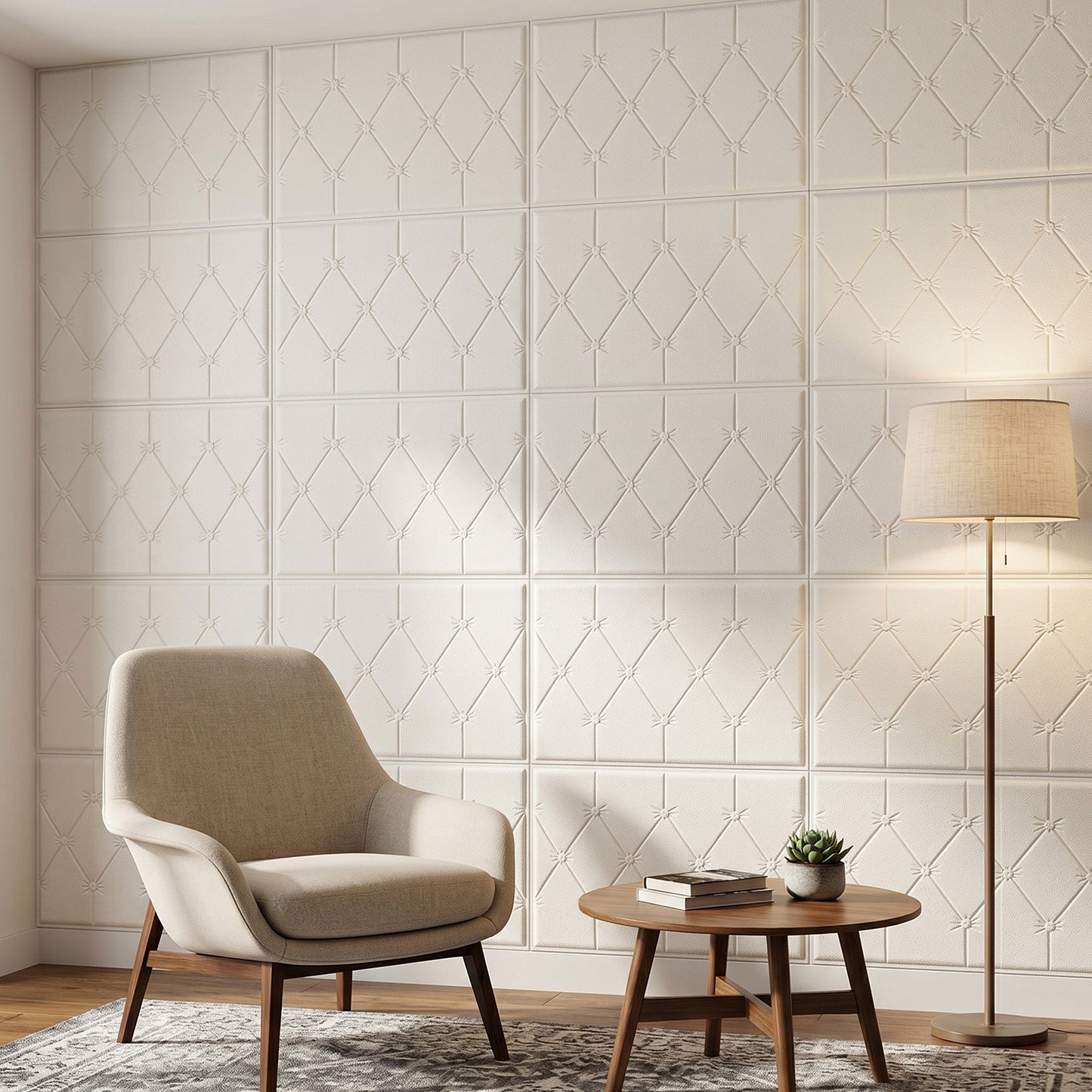 Self Adhesive Foam Wall Sticker Panel - 1 Pc White 69x35 Cm - Great Price - Image 5