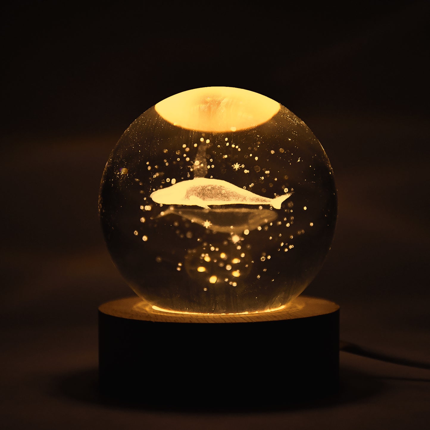 Fish 3d Crystal Ball Lamps With Base (1 Pc) - Happy Price - Image 6