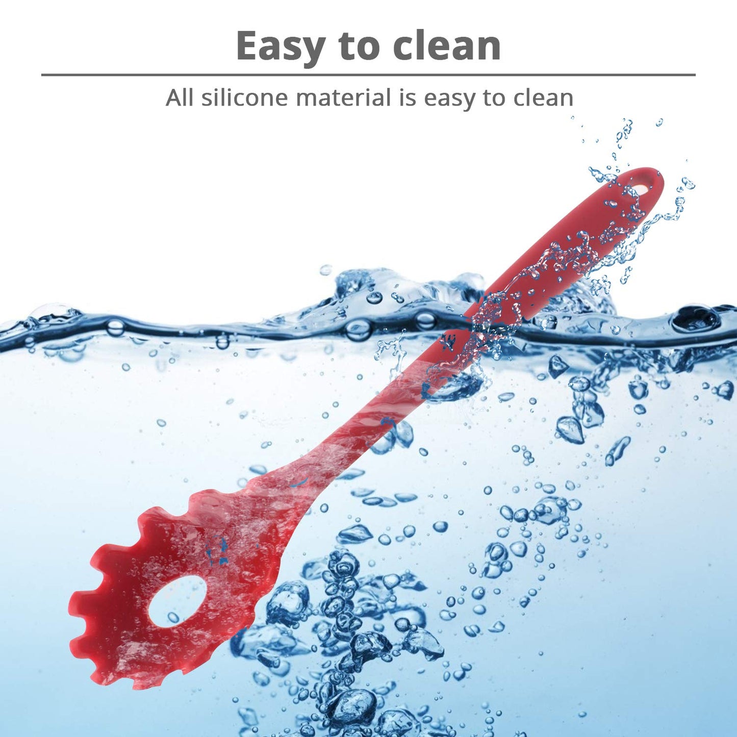 Pasta Fork Silicone Cookware Spaghetti Strainer Server Spoon No Hurt The Pot High Temperature Resistant Nonslip. - Happy Price - Image 4