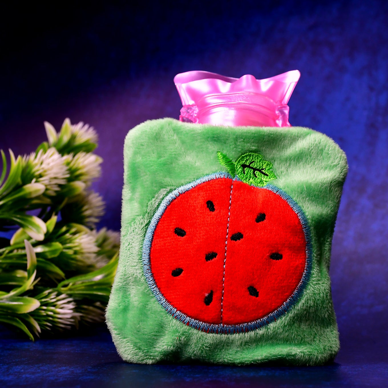 Watermelon Small Hot Water Bag With Cover For Pain Relief Neck Shoulder Pain And Hand Feet Warmer Menstrual Cramps. - Happy Price - Image 1
