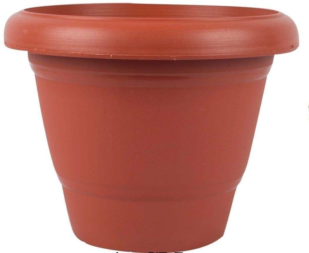 Heavy Duty Plastic Planter Pot for Garden - 10 Inch, Brown, 1 Pc - Great Price - Image 1
