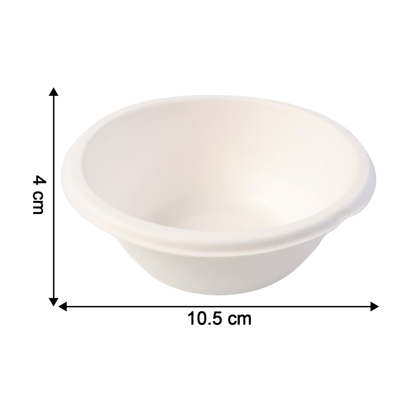180 ML Round Compostable Bagasse Bowls - Pack of 10 - Happy Price - Image 4