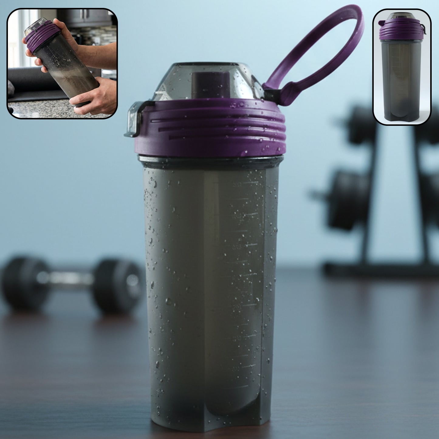 700 ML Multipurpose Shaker Bottle with Leak-Proof Lid & Carry Loop - Happy Price - Image 2