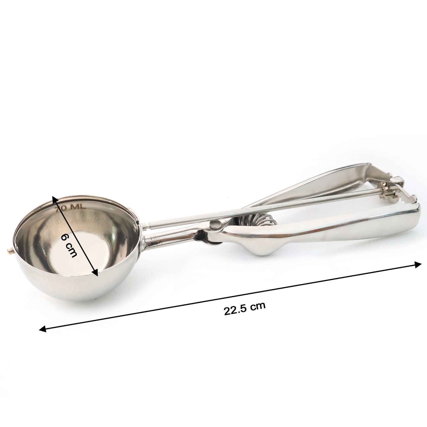 Premium Stainless Steel Ice Cream Scoop With Trigger Release Approx 70 Ml Capacity - Happy Price - Image 5