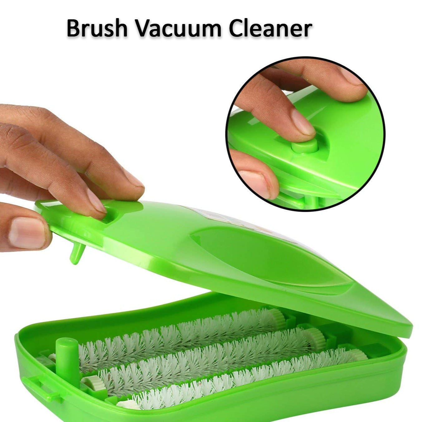 Plastic Handheld Carpet Roller Brush Cleaning With Dust Crumb Collector Wet And Dry Brush - Happy Price - Image 1