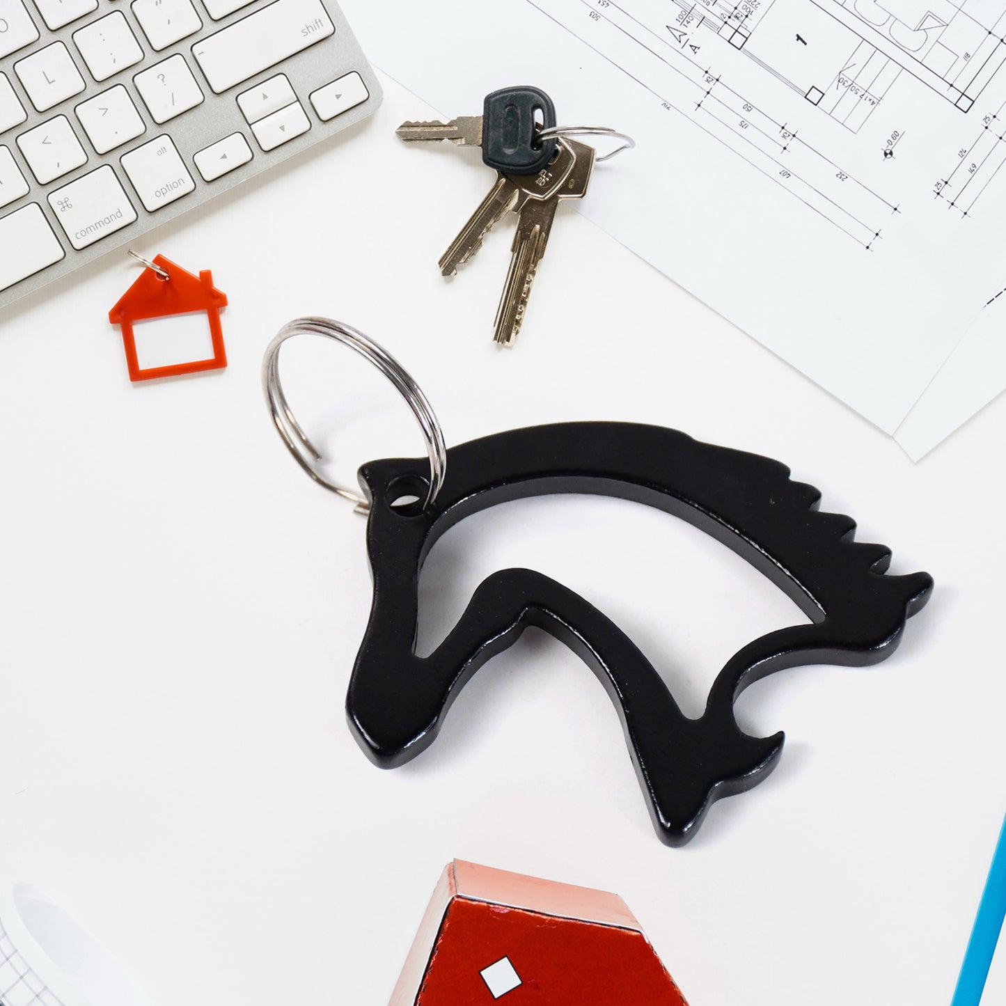Metal Horse Face Shaped Keychain (1 Pc) - Happy Price - Image 2