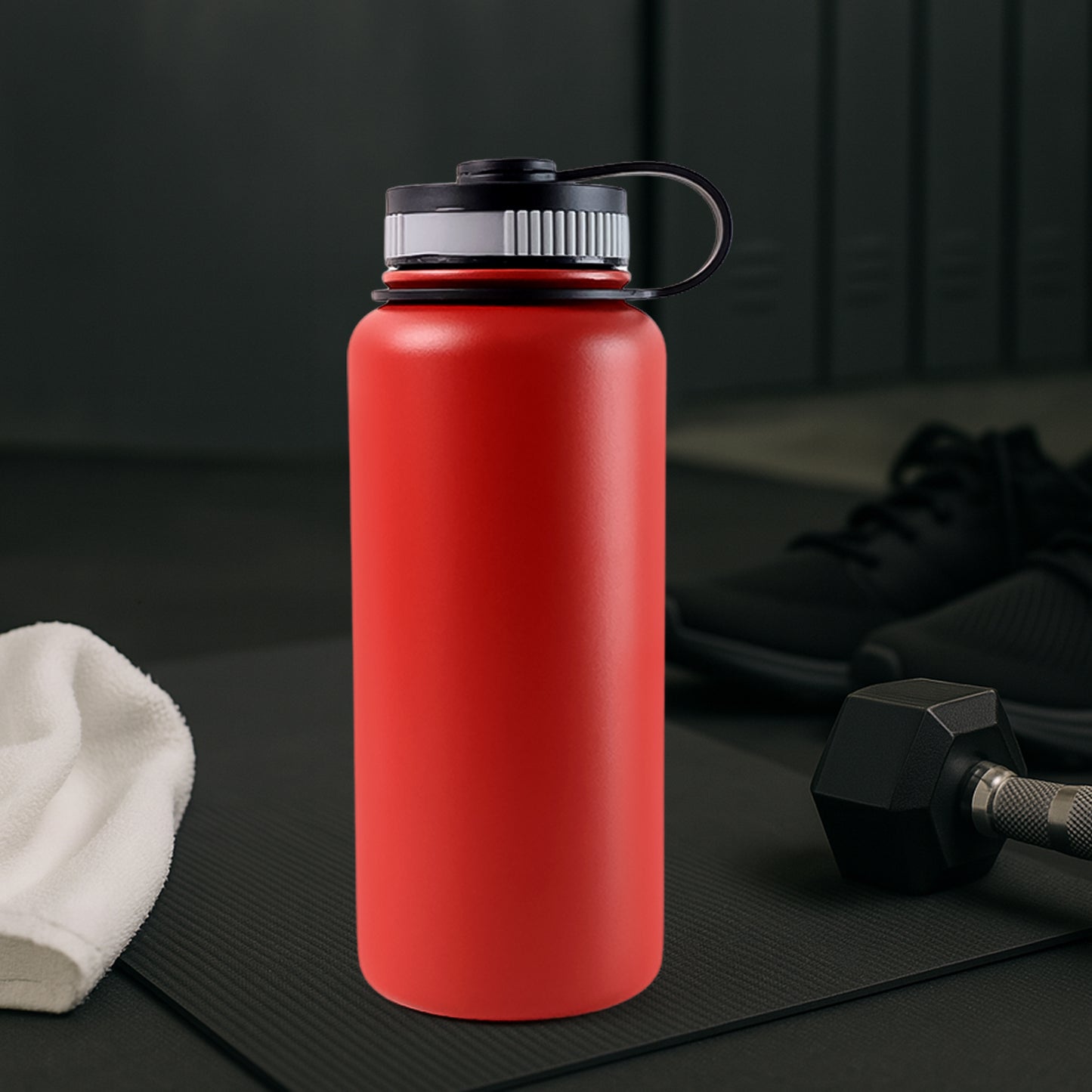 Red Stainless Steel Double Wall Vacuum-insulated Drink Water Bottle (1000 Ml) - Happy Price - Image 6