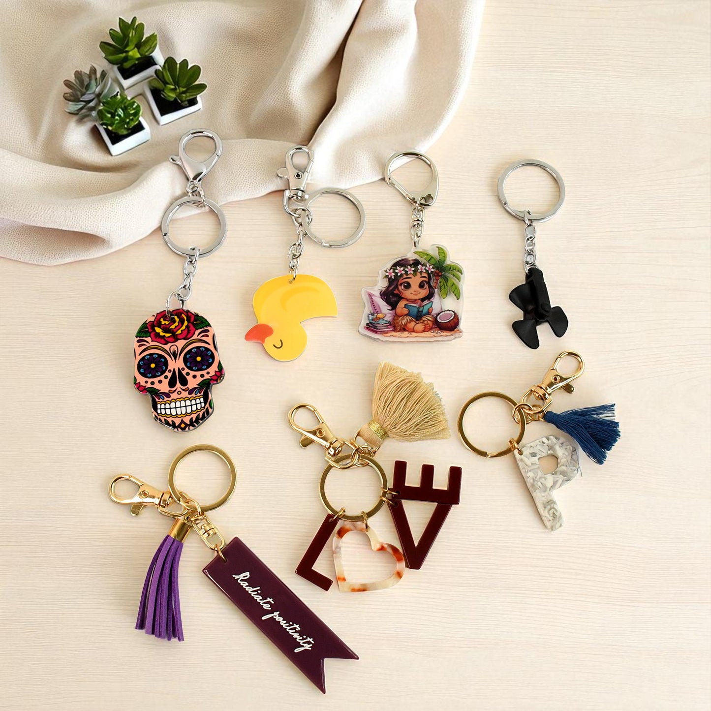 Trendy Designer Assorted Keychains (Mix Design 1 Pc) - Happy Price - Image 3