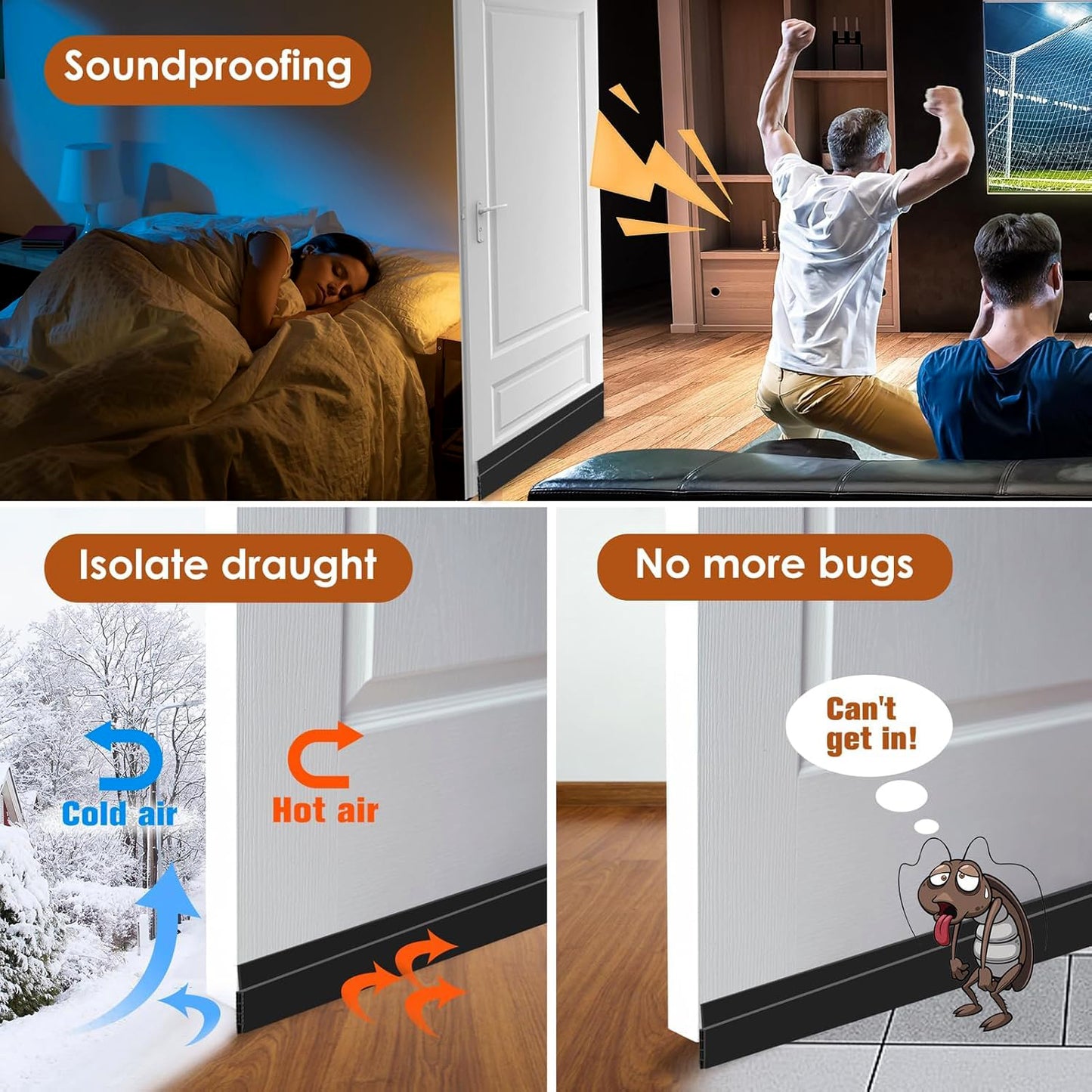 1 Meter Self-adhesive Silicone Door Bottom Seal Strip (1 Mtr 1 Pc) - Happy Price - Image 4