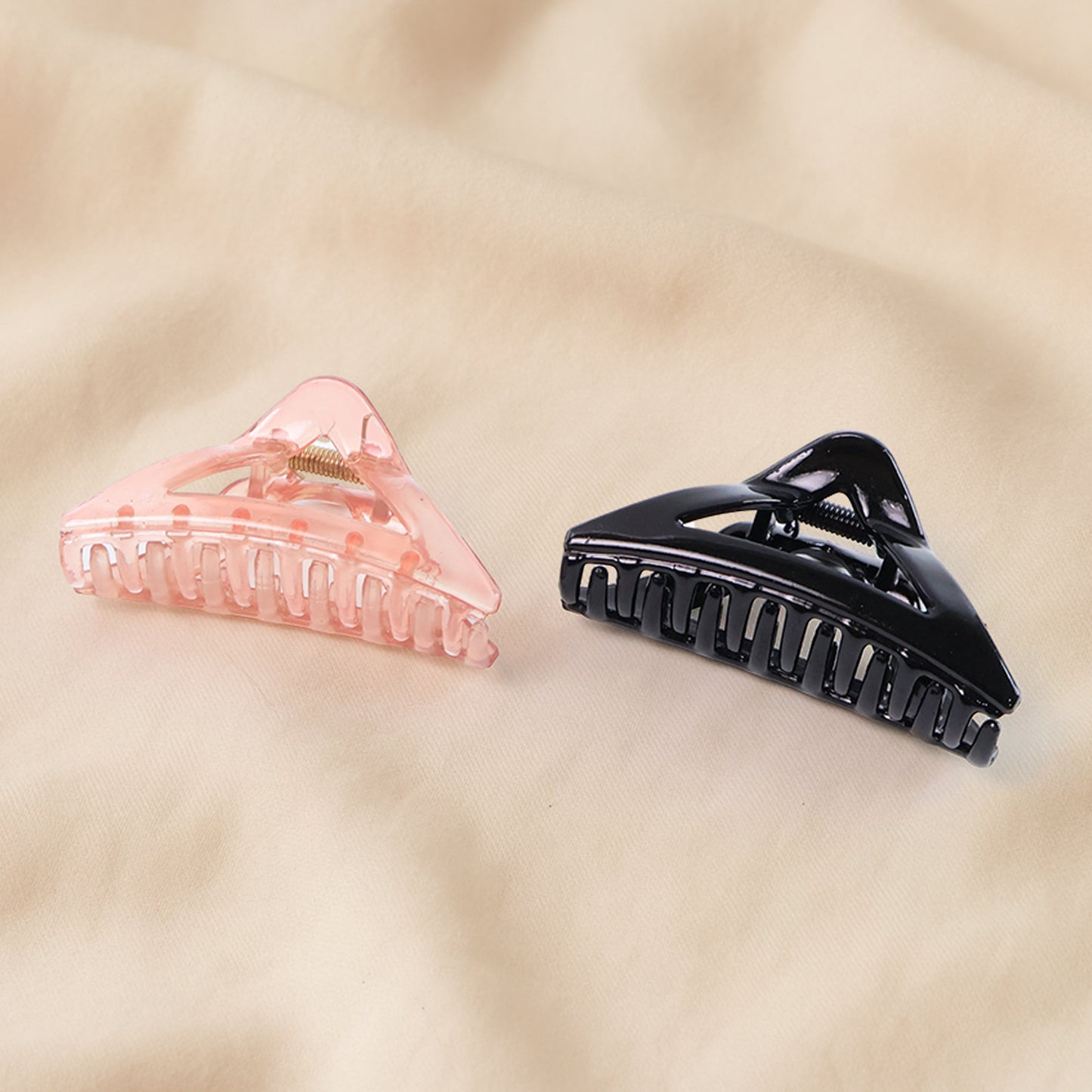 Triangle Shape Mix Color Plastic Hair Claw Clip 1 Pc Durable Grip For Women And Girls - Happy Price - Image 6