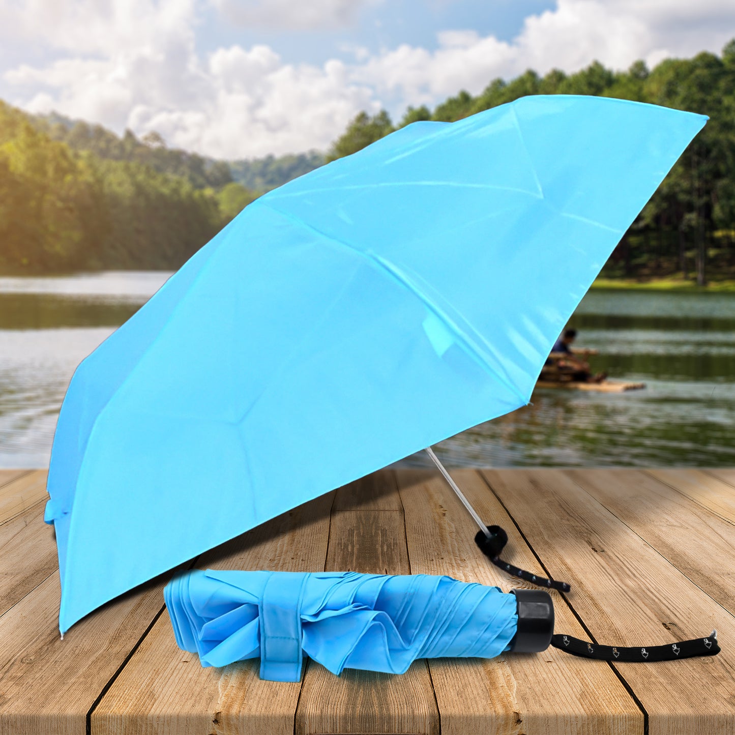 3-foldumbrella Summer Sun And Rain Protectionfoldable Cute Umbrella Uv Protection Rain Sun Umbrella Travel Accessories Umbrella For Children Girls And Boys (1 Pc) - Happy Price - Image 2