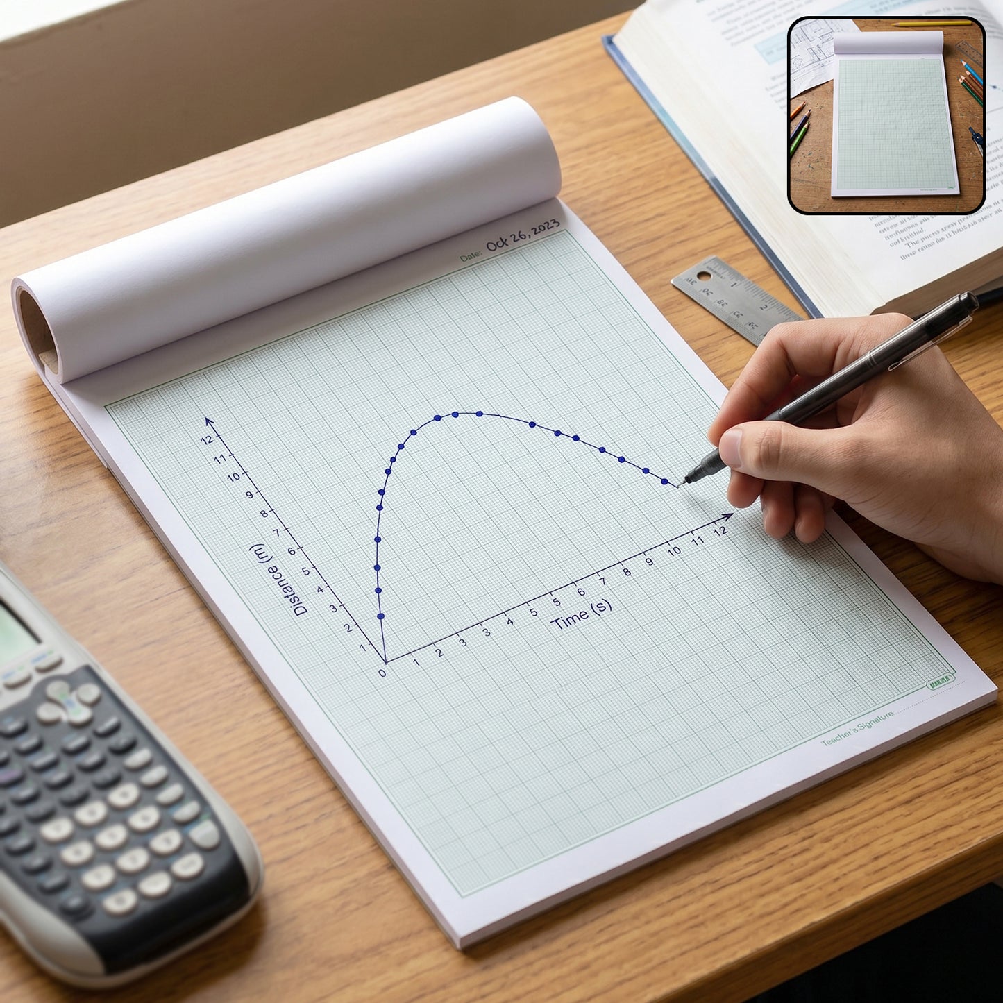 A4 Graph Paper Pad - 1mm Square Grid, 25 Sheets for Technical Drawing & Study - Happy Price - Image 2