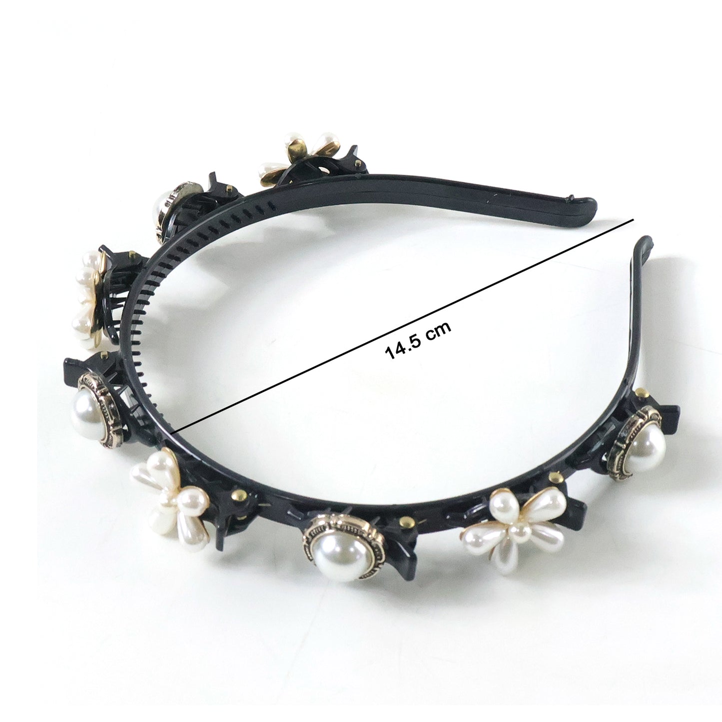 Luxury Pearl Floral Hair Band For Women Girls (1 Pc)