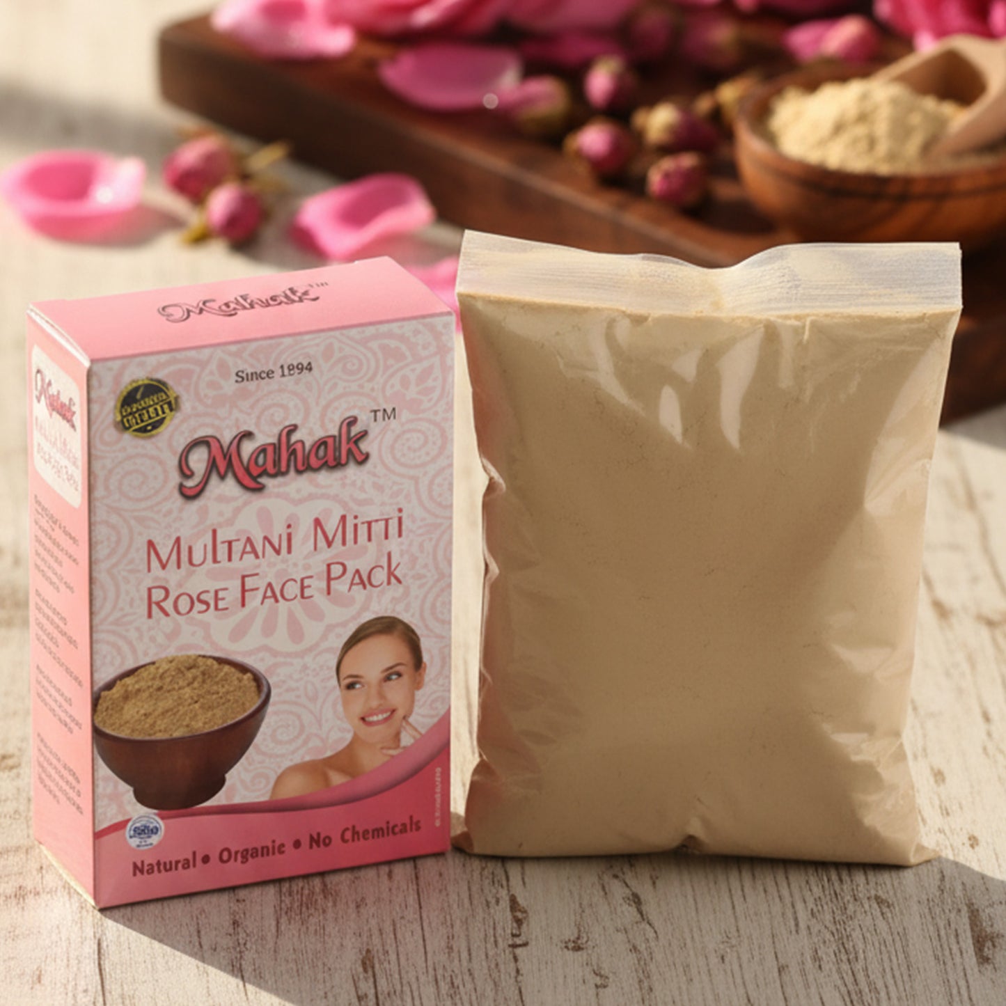 Herbal Multani Mitti & Rose Face Pack - 80 gm - Happy Price - Image 6