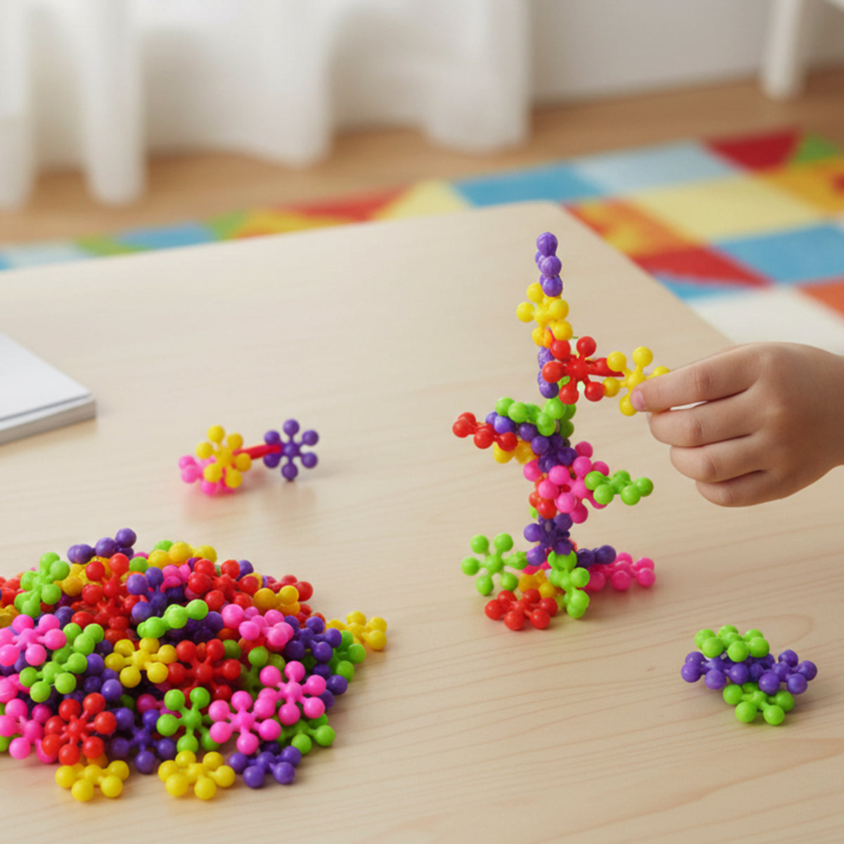 Colourful Building Blocks Toy Set for Kids - Creative Interlocking Puzzle (1 Set) - Happy Price - Image 6